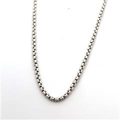 David Yurman Sterling Silver Box Chain Necklace - 20.5